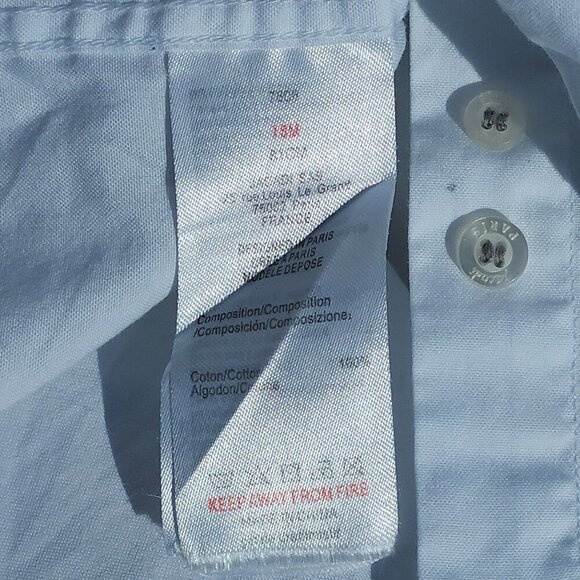 JACADI PARIS Baby boy Oxford shirt - jacadi white 18 M Button Up Shirt - Picture 2 of 6